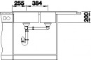 BLANCO 519655 Sink Naya 8 S gray rock without eccentric Silgranit sink left
