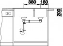 BLANCO 519653 Naya 8 coffee sink without eccentric Silgranit PuraDur