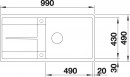BLANCO 519157 Metra XL 6 SF coffee sink with Silgranit PuraDur eccentric