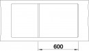 BLANCO 516522 Metra XL 6 SF white sink with Silgranit PuraDur eccentric