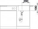 BLANCO 519104 Metra 5 SF coffee sink with Silgranit PuraDur eccentric