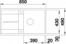 BLANCO 519102 Sink Metra 5 SF gray rock with Silgranit PuraDur eccentric