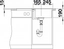 BLANCO 519086 Sink Metra 45 SF gray rock with eccentric Silgranit PuraDur