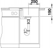 BLANCO 519580 Sink Metra 45 S Compact tartufo with eccentric Silgranit PuraDur