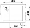BLANCO 519580 Sink Metra 45 S Compact tartufo with eccentric Silgranit PuraDur