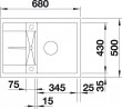 BLANCO 519580 Sink Metra 45 S Compact tartufo with eccentric Silgranit PuraDur