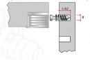 Eccentric pin shelf TI02 Euro 6x7.5mm