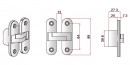 TERNO door hinge without rebate art. 1757 stainless steel