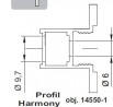 IC-handle profile Harmony 10mm 2,7m champagne