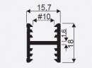 SEVROLL 01616 connecting rail H10 Decor 3m olive