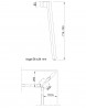 MILADESIGN Table leg Mobilar M5401T–N white