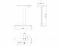 MILADESIGN Desk base outside Linear LN3403 white