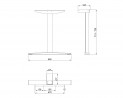 MILADESIGN Desk base central Linear LN3402 white