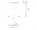 MILADESIGN table base outer leg Linear LN3303 white