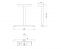 MILADESIGN table base central leg Linear LN3302 white