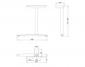 MILADESIGN table base outer leg Linear LN3301 white