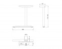MILADESIGN table base outer leg Linear LN3101 white