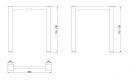MILADESIGN Desk base G6 ST626/70 white