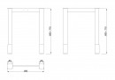 MILADESIGN Desk base G6 ST611/60 white