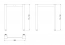 MILADESIGN Desk base G6 ST522/60 white