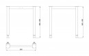 MILADESIGN Desk base G6 ST517/70 white