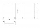 MILADESIGN Desk base G6 ST517/60 white
