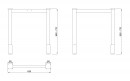 MILADESIGN Desk base G6 ST511/70 white