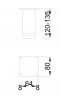 MILADESIGN furniture leg G5 ST506/12 white