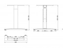 MILADESIGN Desk base with regulation central G3 ST226R white