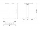 MILADESIGN Desk base outside G3 ST227/60 white