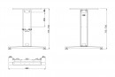 MILADESIGN Desk base central G3 ST221 white