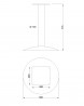MILADESIGN Table leg central ST843 black