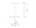 MILADESIGN Desk base with regulation outside Linear LN3603R black