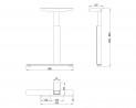 MILADESIGN Desk base with regulation outside Linear LN3601R black