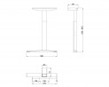 MILADESIGN Desk base with regulation outside Linear LN3403R black