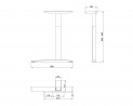 MILADESIGN Desk base with regulation outside Linear LN3401R black
