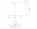 MILADESIGN Desk base with regulation central Linear LN3302R black