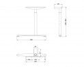MILADESIGN Desk base with regulation outside Linear LN3301R black