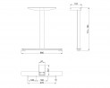 MILADESIGN Desk base central Linear LN3602 black