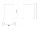 MILADESIGN Desk base G6 ST626/60 black