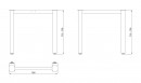 MILADESIGN Desk base G6 ST622/80 black