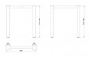 MILADESIGN Desk base G6 ST622/70 black