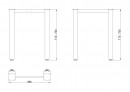 MILADESIGN Desk base G6 ST622/60 black