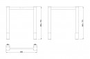 MILADESIGN Desk base G6 ST611/70 black