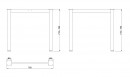 MILADESIGN Desk base G6 ST526/80 black