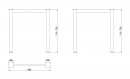 MILADESIGN Desk base G6 ST526/70 black