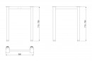 MILADESIGN Desk base G6 ST526/60 black