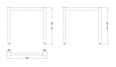 MILADESIGN Desk base G6 ST522/80 black