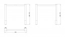MILADESIGN Desk base G6 ST511/80 black