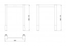 MILADESIGN Desk base G6 ST511/60 black